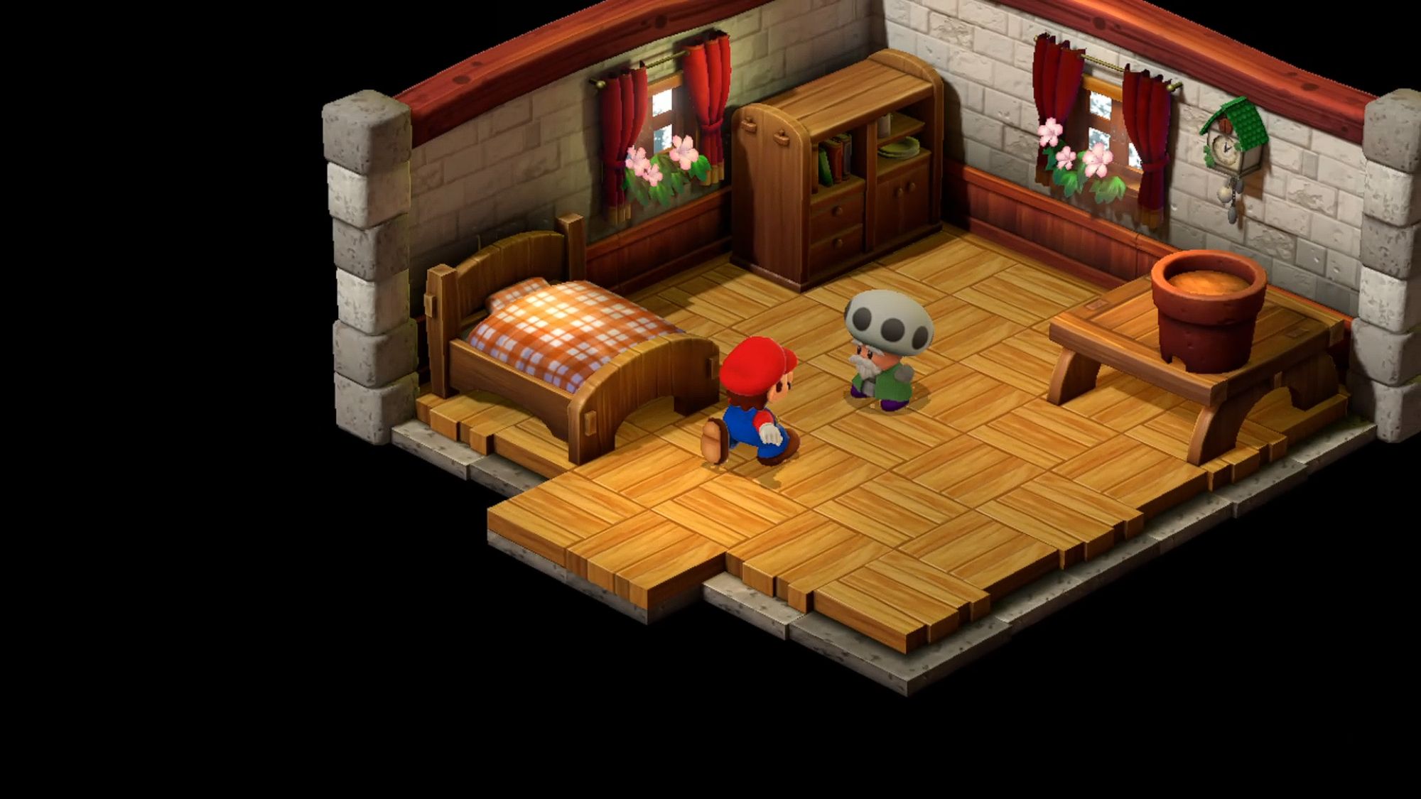 Super Mario RPG Mario Talking With The Gardener
