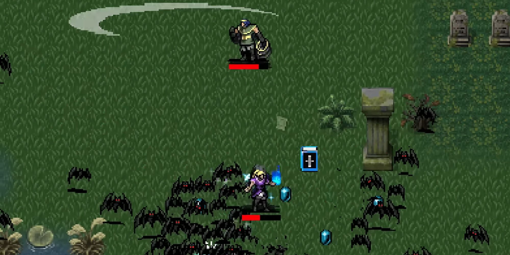 Vampire Survivors: Two Vampire Hunters Playing At Once In Local Co Op