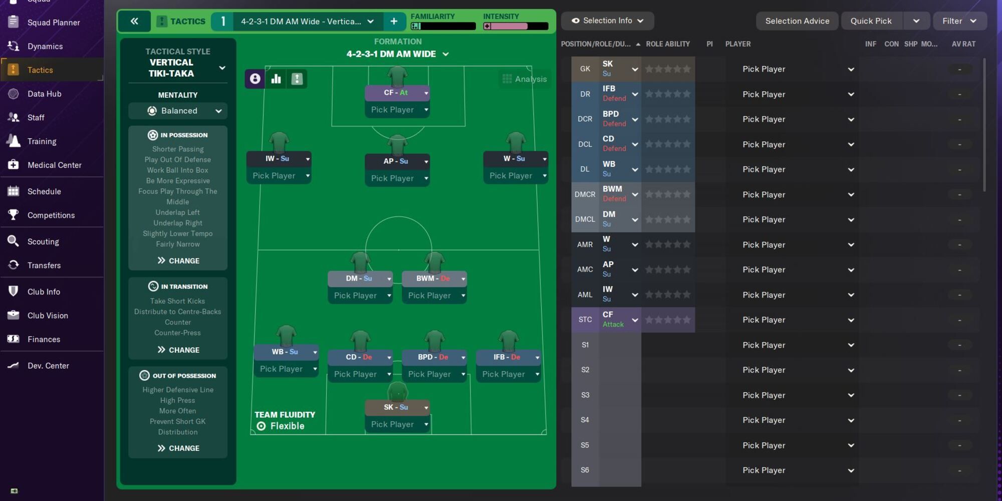 Vertical Tiki Taka Tactic in Football Manager 2024