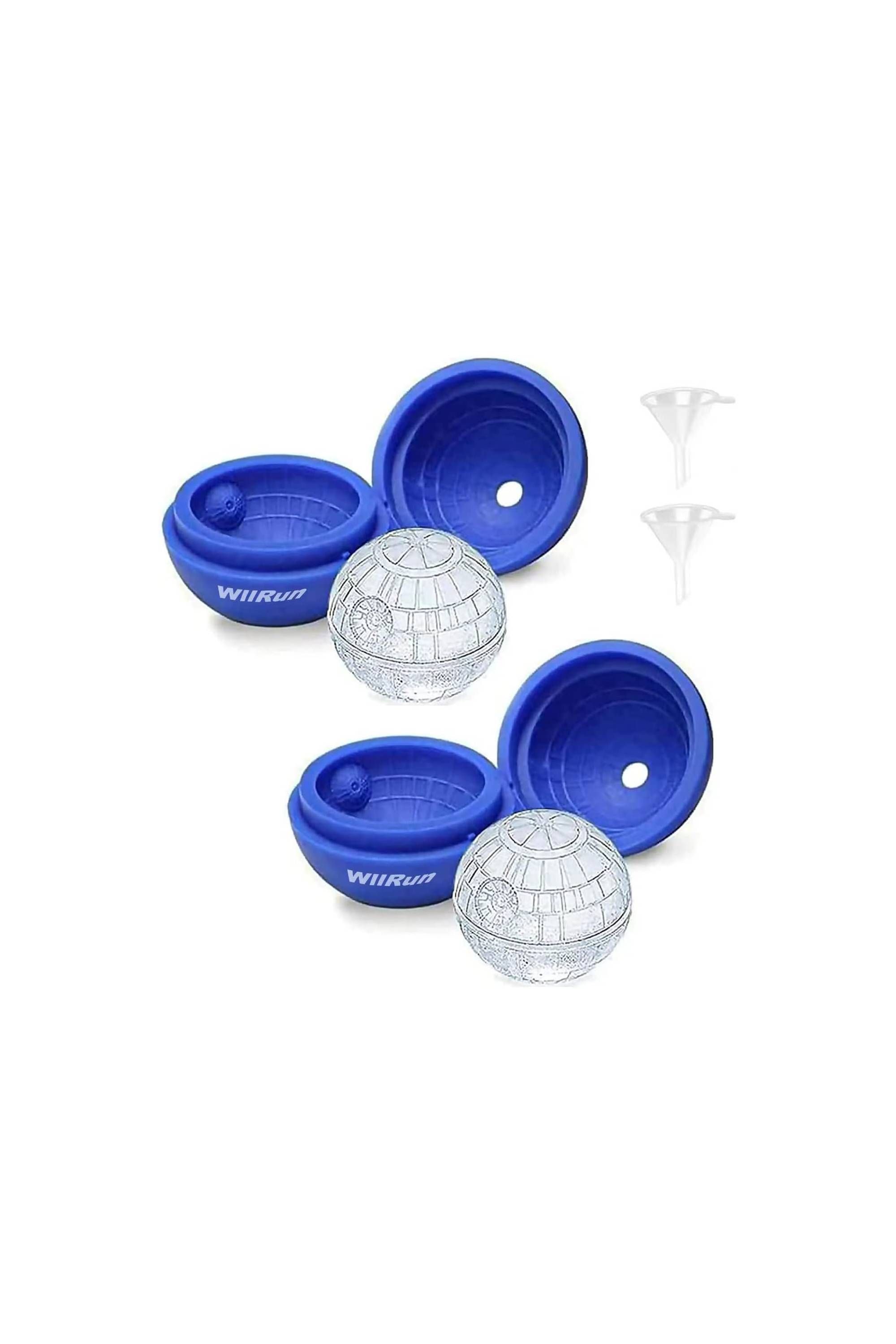 WiiRun Star Wars Death Star Silicone Ice Cube Mold Tray 2-Pack