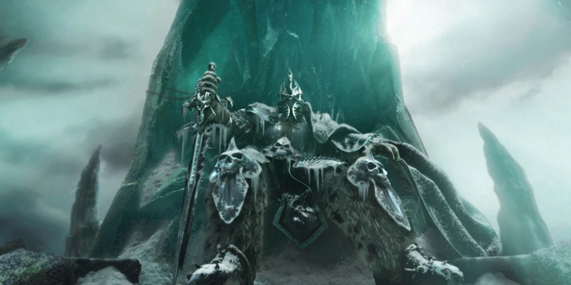 World of Warcraft Arthas in his frozen throne