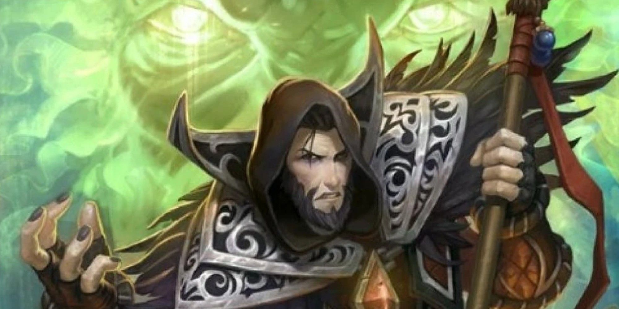 World of Warcraft Medivh with visible influence from Sargeras