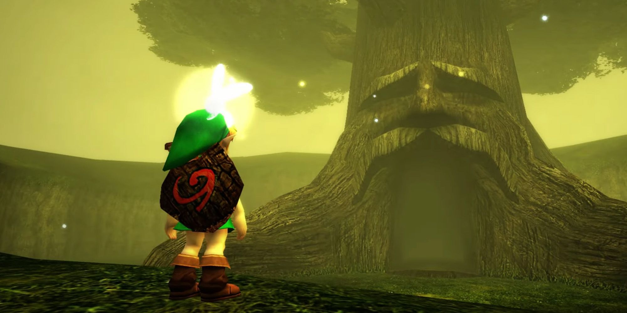 The Legend Of Zelda Ocarina Of Time - The Deku Tree talks to Young Link in Kokiri Forest