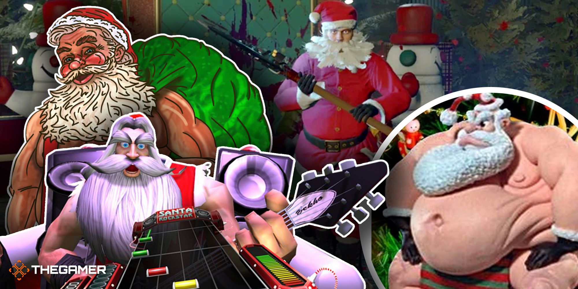 A multiverse of Santa Claus's come together in this wacky video game cameo list.