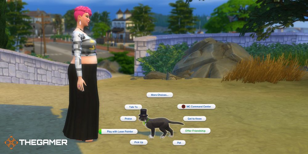 The Sims 4 Cats & Dogs: Offering friendship to the stray cat