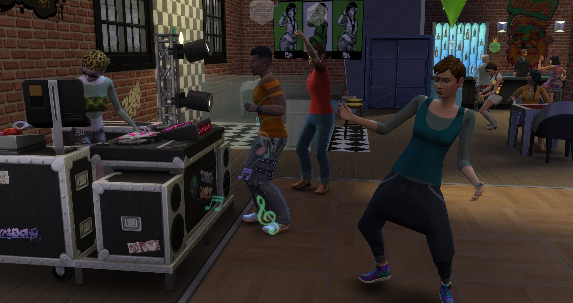 un sim che balla in un club a Windenburg The Sims 4 acquisisce abilità di ballo