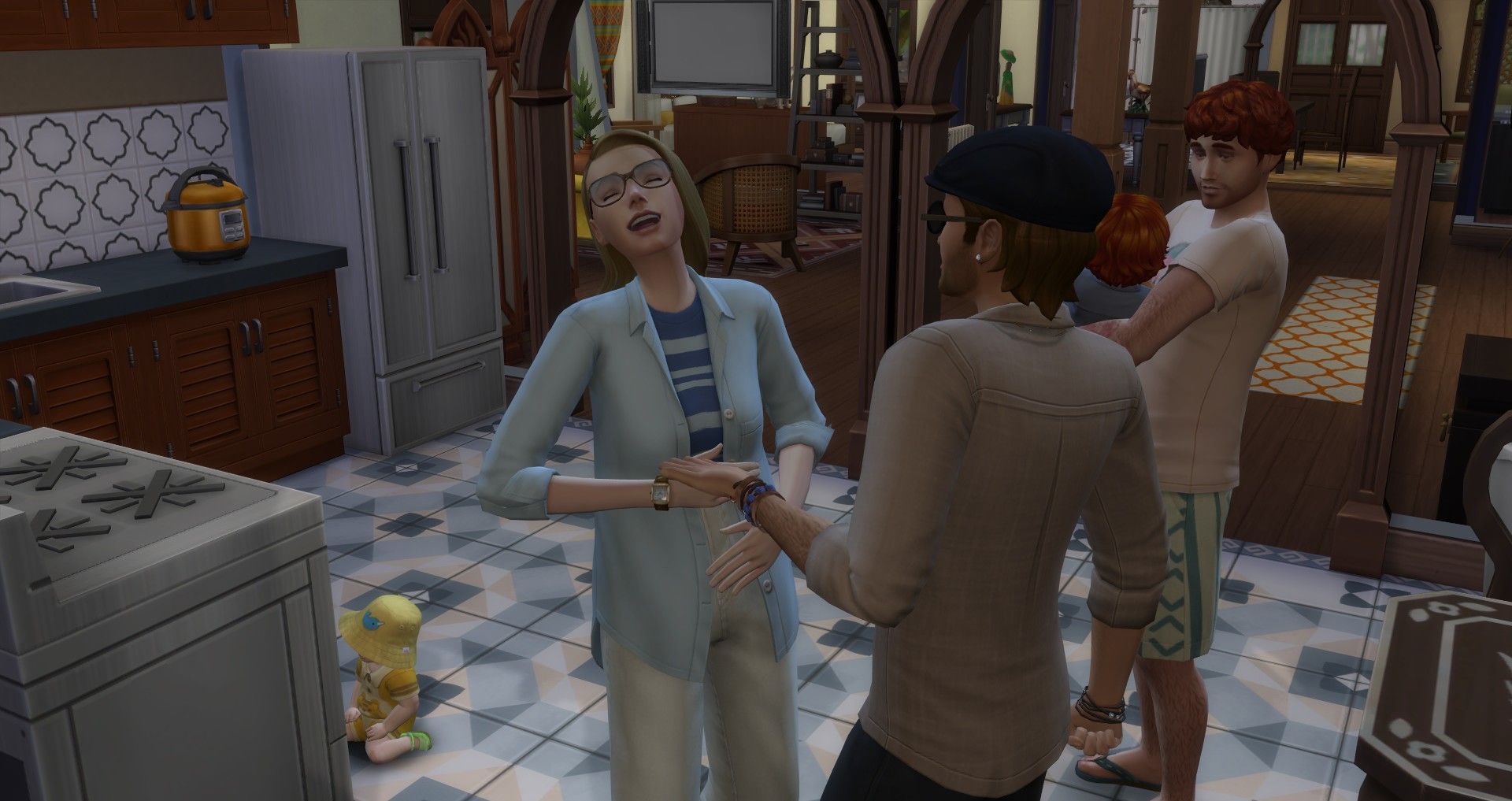 a tenant laughing while her landlord asks for fine money the sims 4 for rent how to evict someone