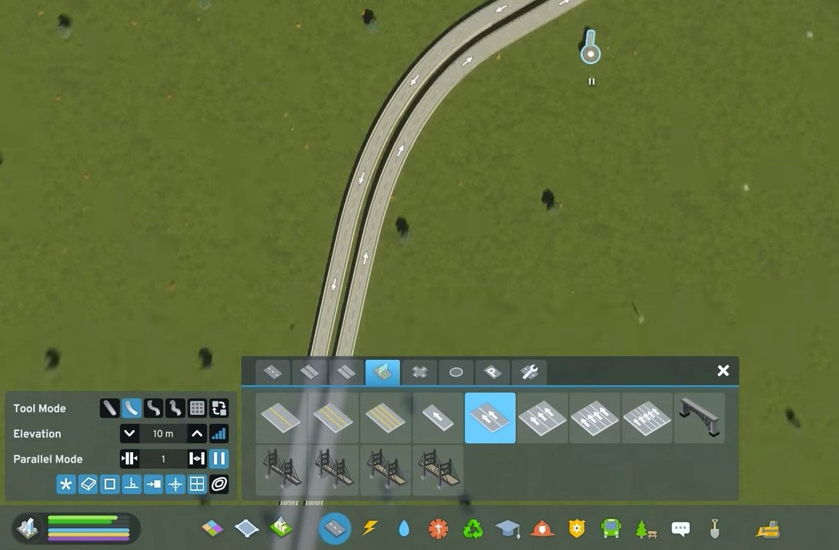 using elevation in road building tool in Cities: Skylines 2.