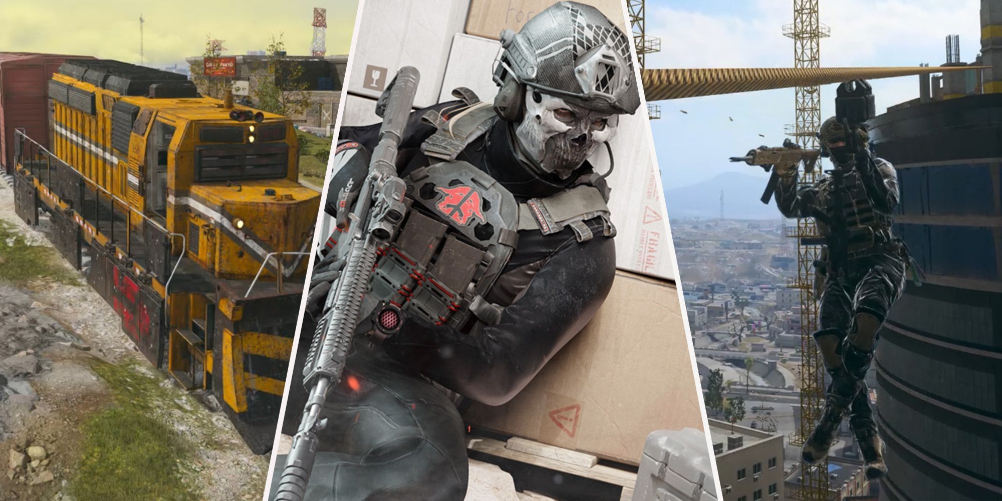 Eine Collage aus Bildern der ersten Staffel von Warzone in Call of Duty: Modern Warfare 3