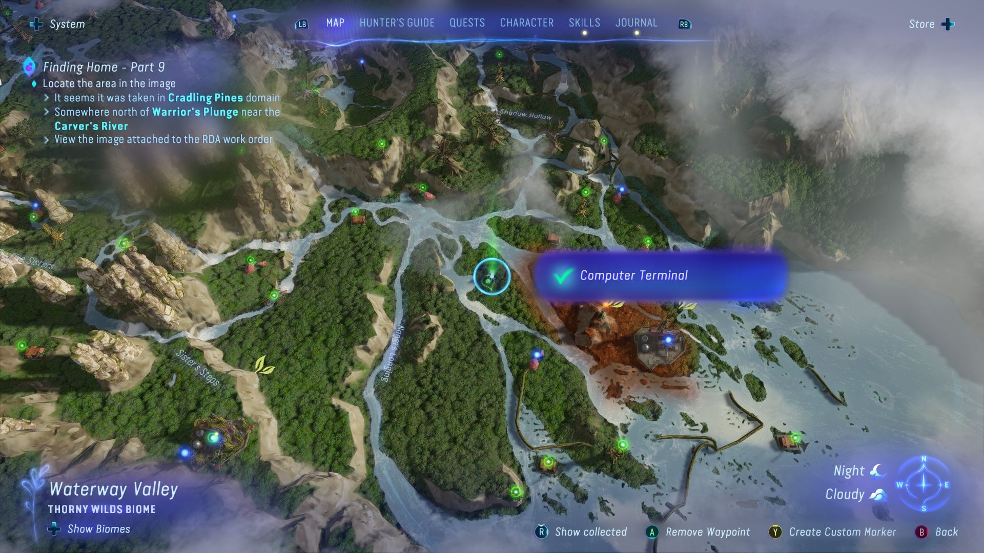 Computer Terminal Location in Waterway Valley Avatar Frontiers Of Pandora