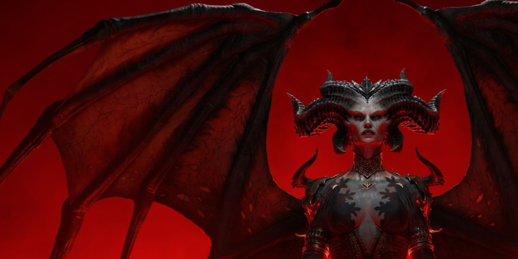 Diablo 4 Lillith on Red Background