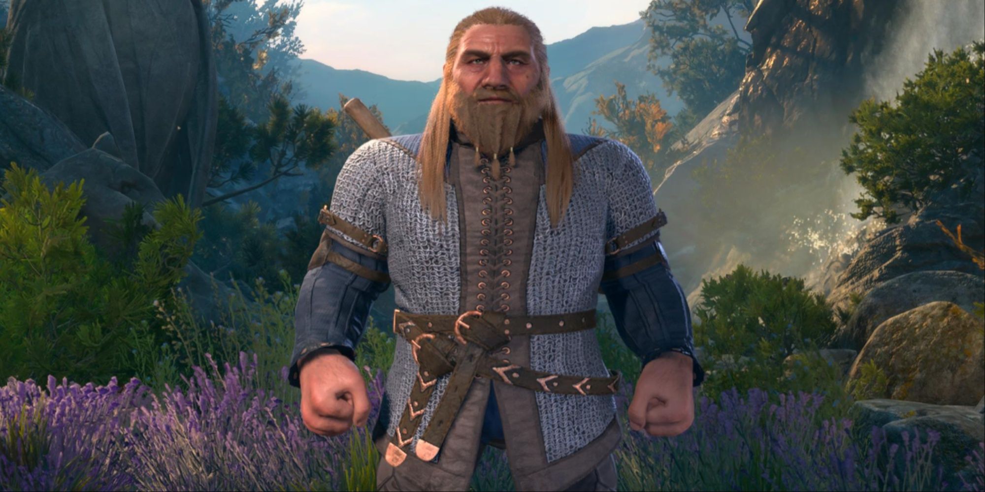 a custom Dwarf Cleric from Baldur's Gate 3