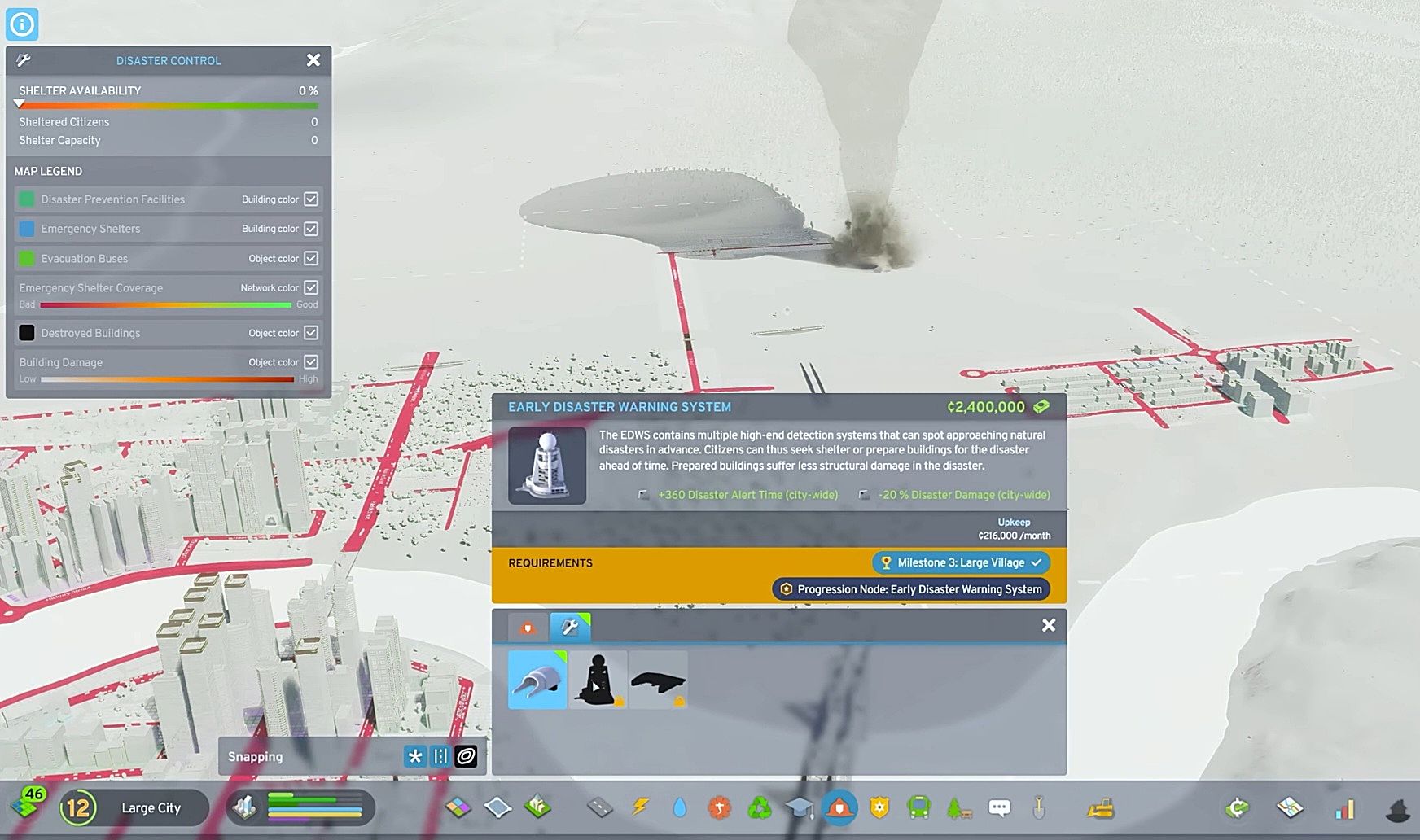 Early Disaster Warning System from disaster control in Cities: Skylines 2.