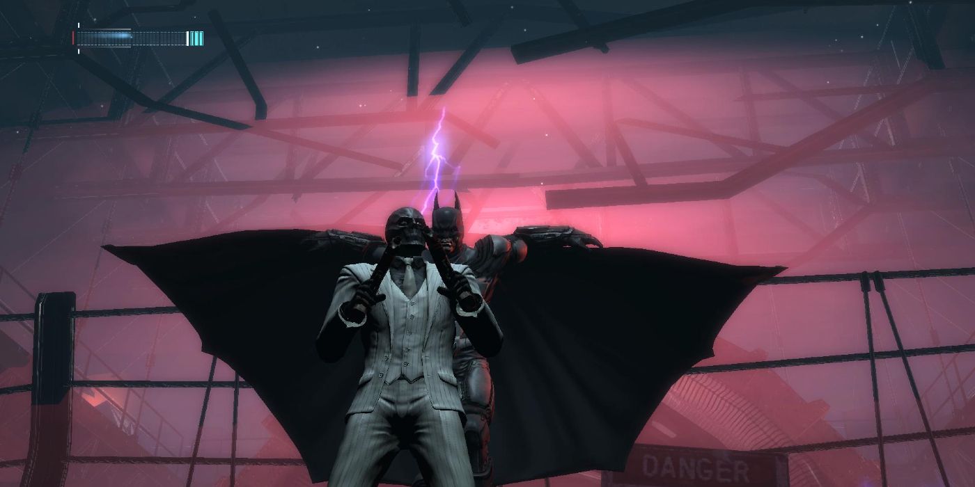 Bild von Batman, der Black Mask angreift