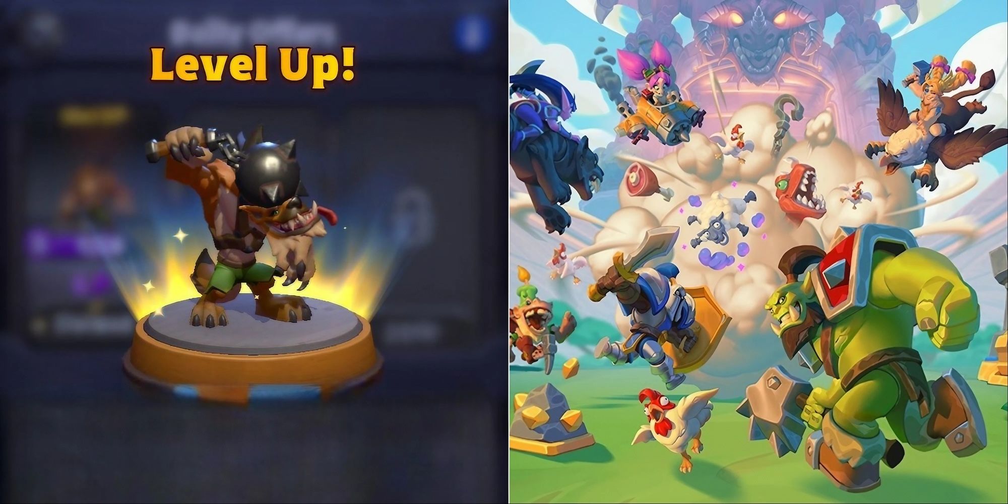 A mini levels up in Warcraft Rumble.
