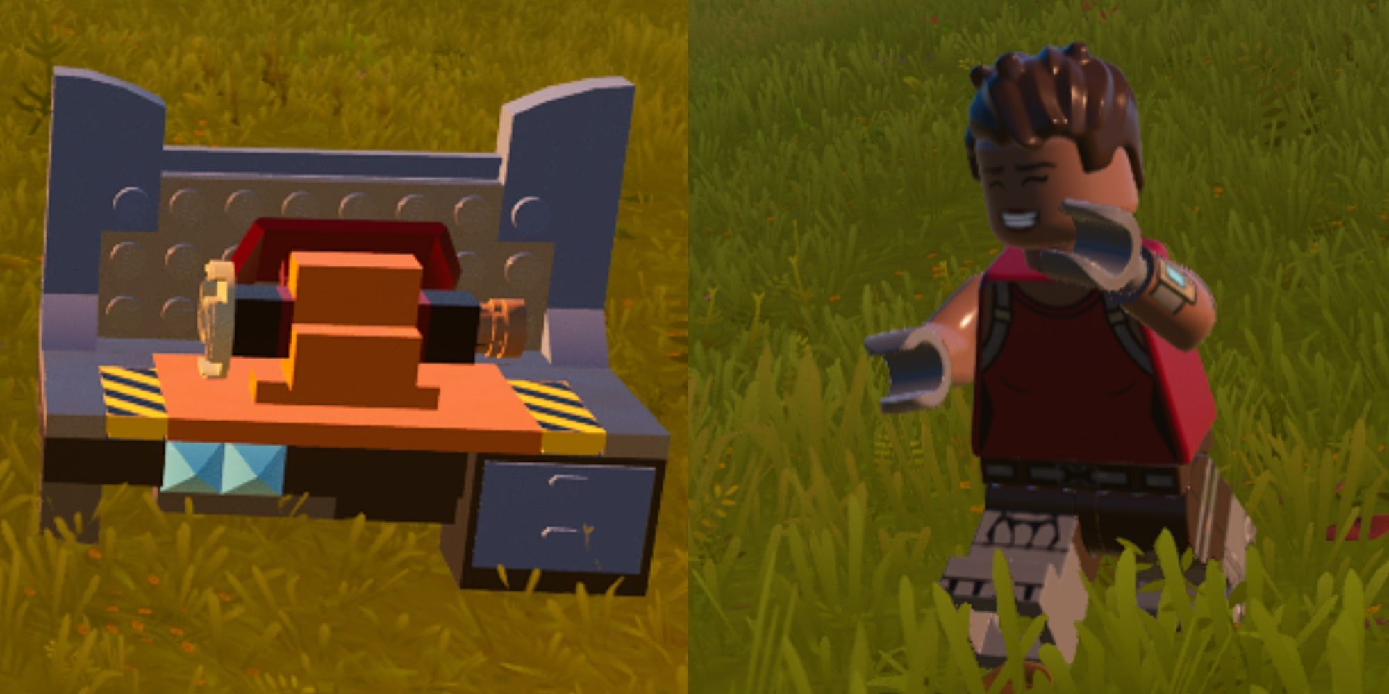 Lego Fortnite Epic Crafting Bench and Lego Player Emoting