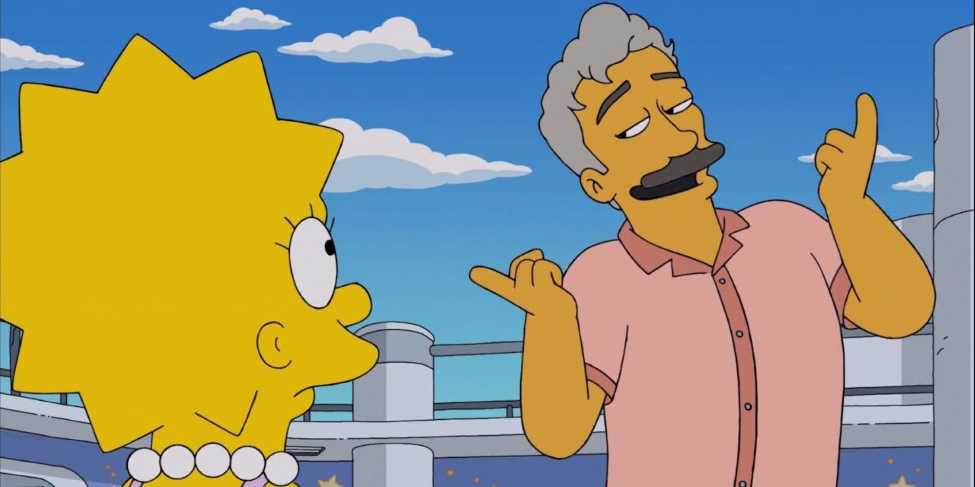 Lisa Simpson and Taikia Waititi in The Simpsons