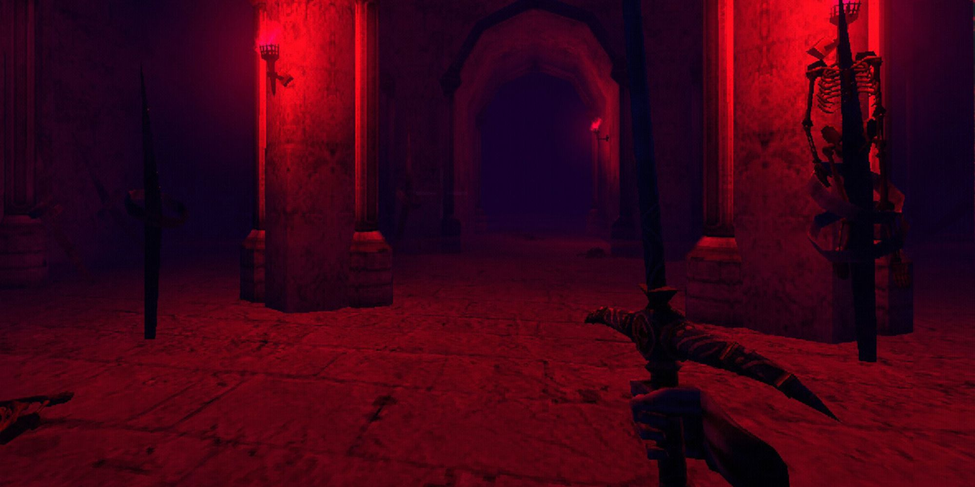 Lunacid, Exploring the a dungeon soaked in red light
