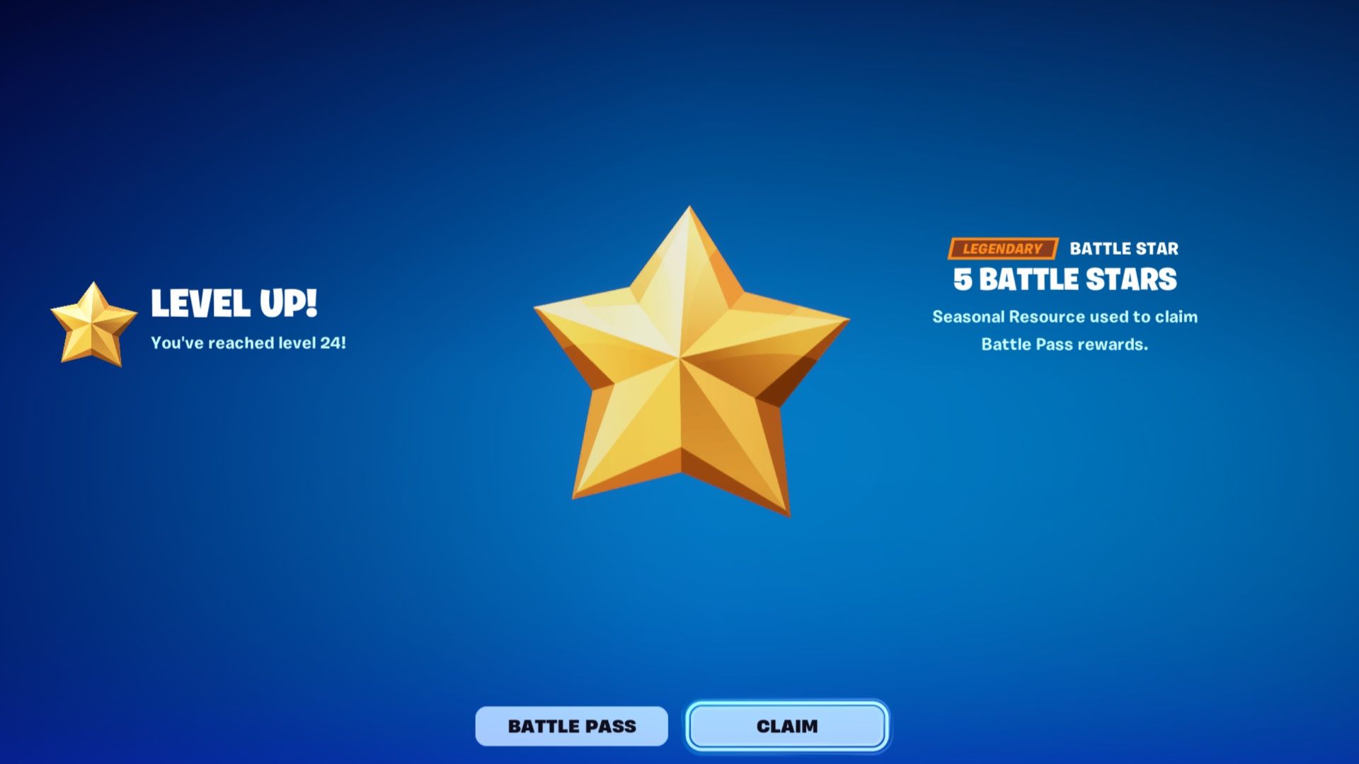 Unlocking the 24th level of the Battle Pass in Fortnite.