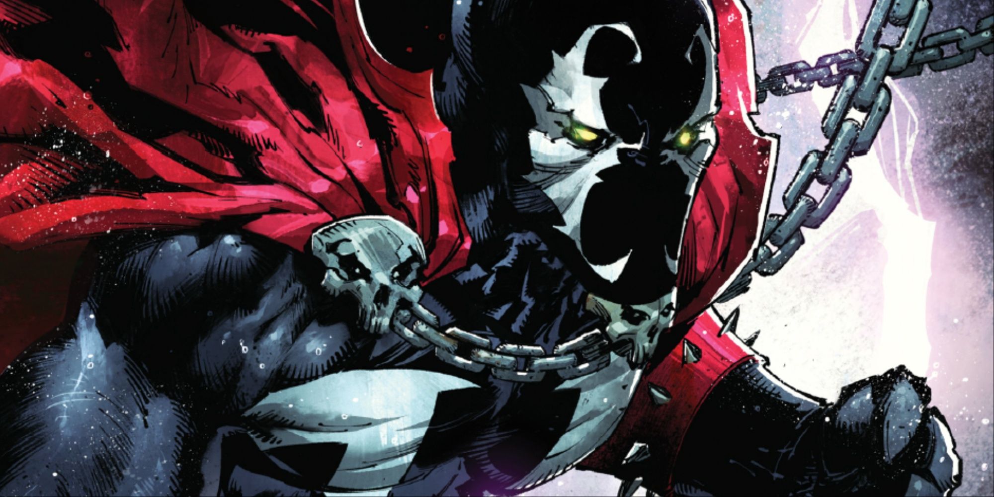 Spawn from Image Comics, a close up.