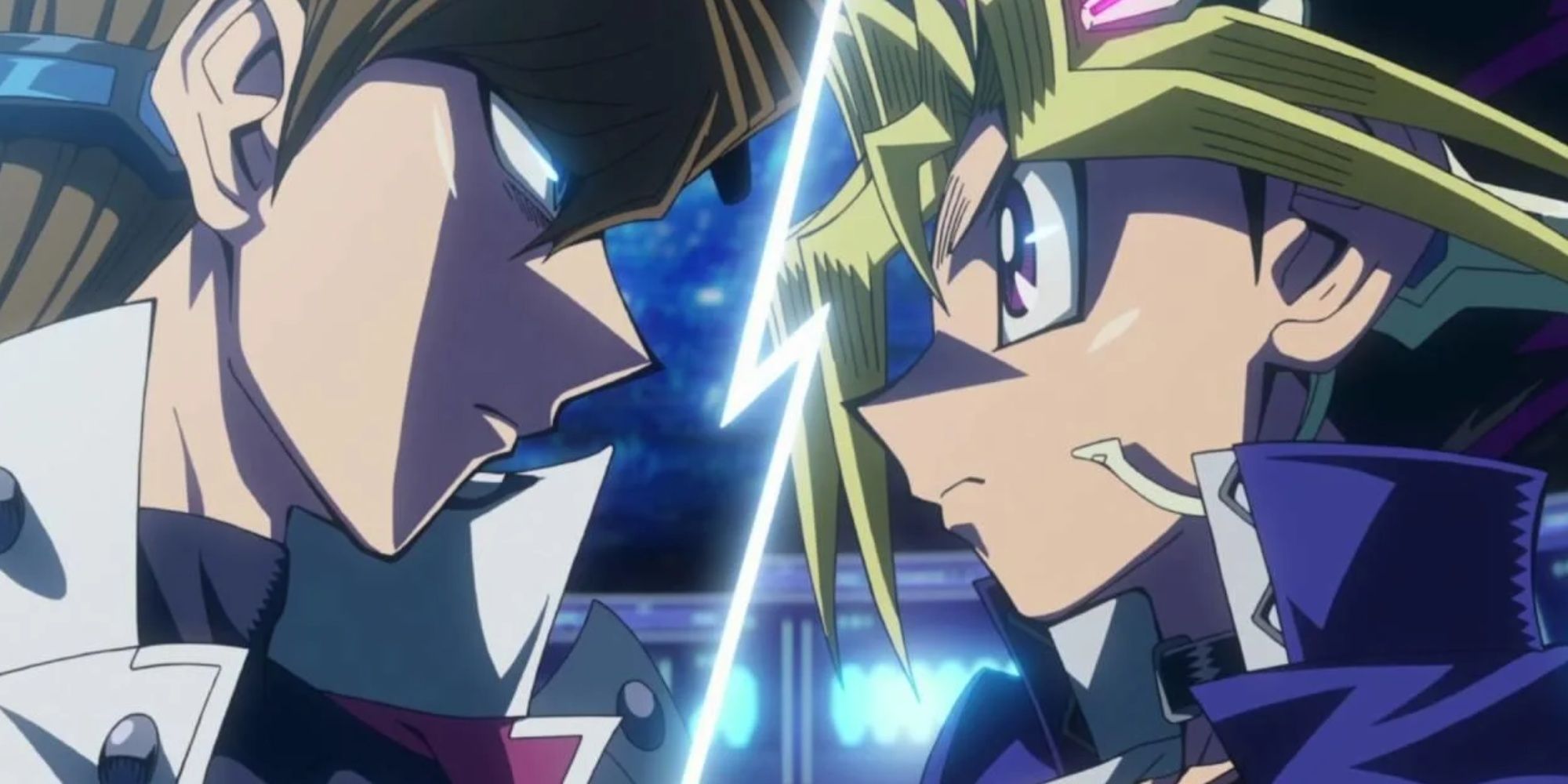 Yami Yugi und Seto Kaiba liefern sich ein Duell.