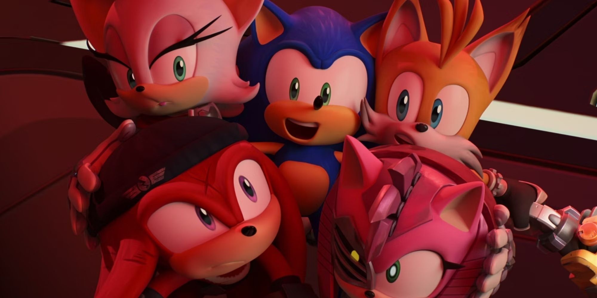 sonic rouge tails knuckles and amy in sonic prime