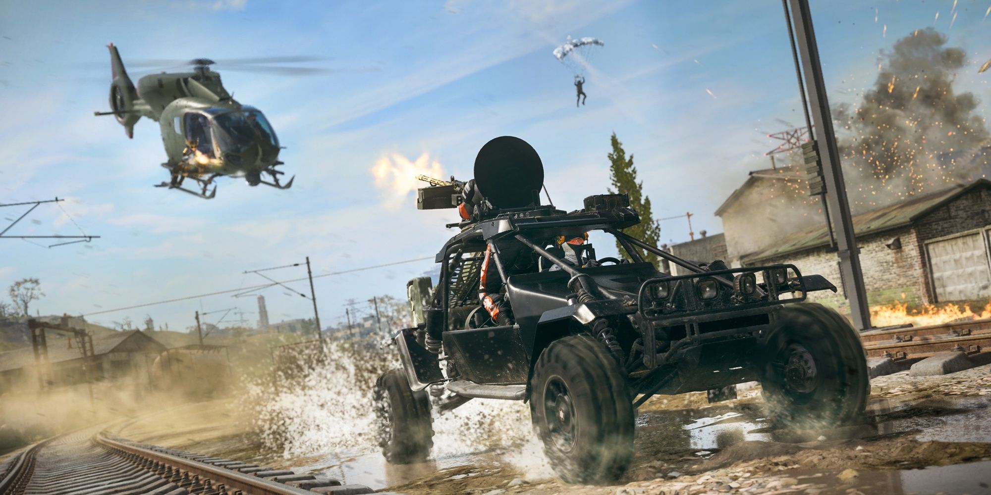 Modern Warfare 3 Warzone Squad fährt von Helicopter-1 weg
