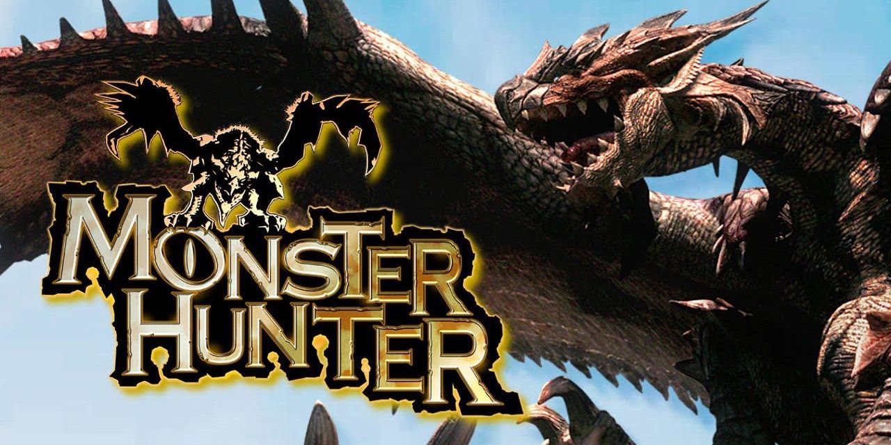 monster hunter title showing rathalos flying while snarling