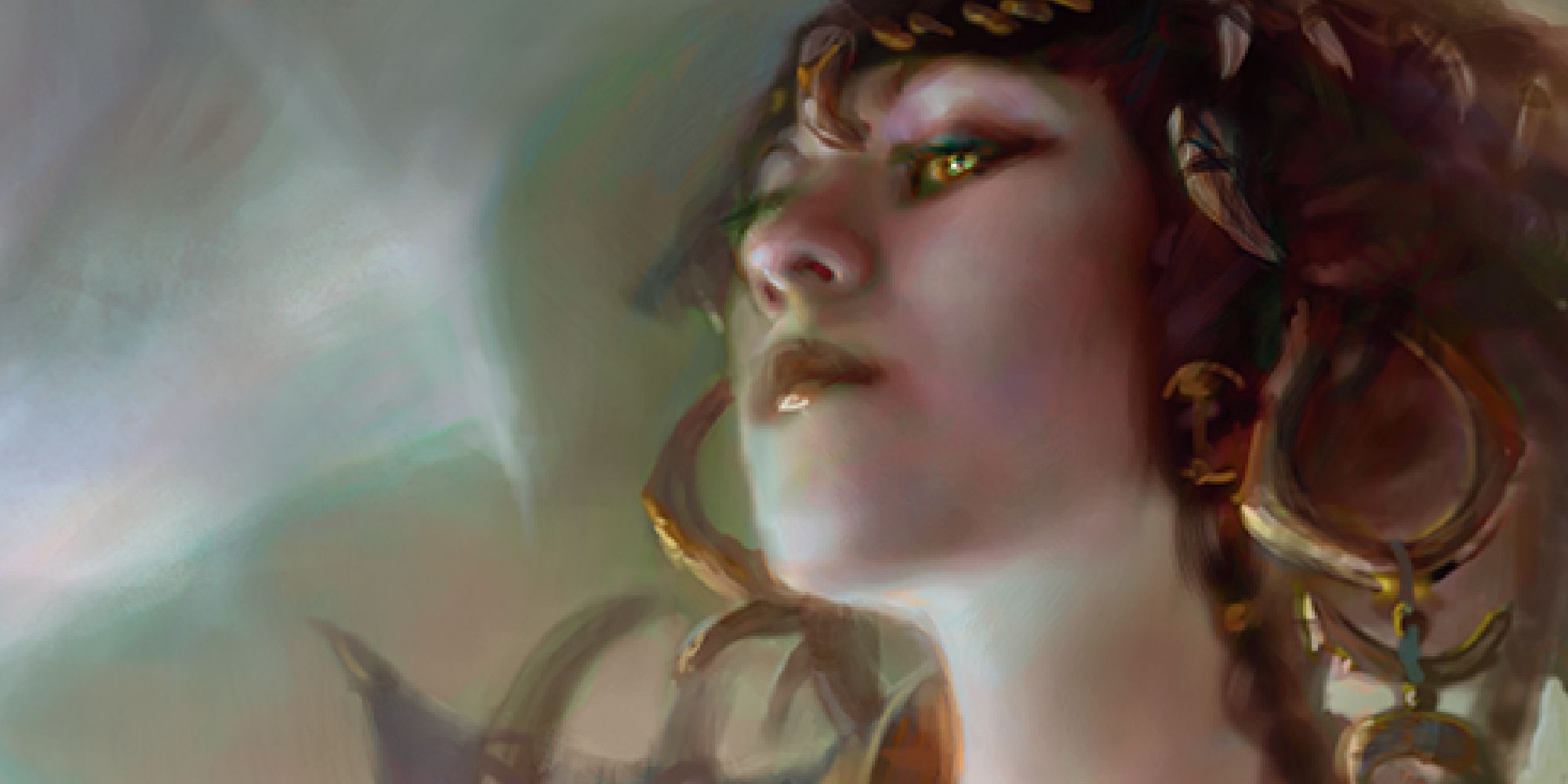 MTG Arena Timeless key art showing a woman looking to the left