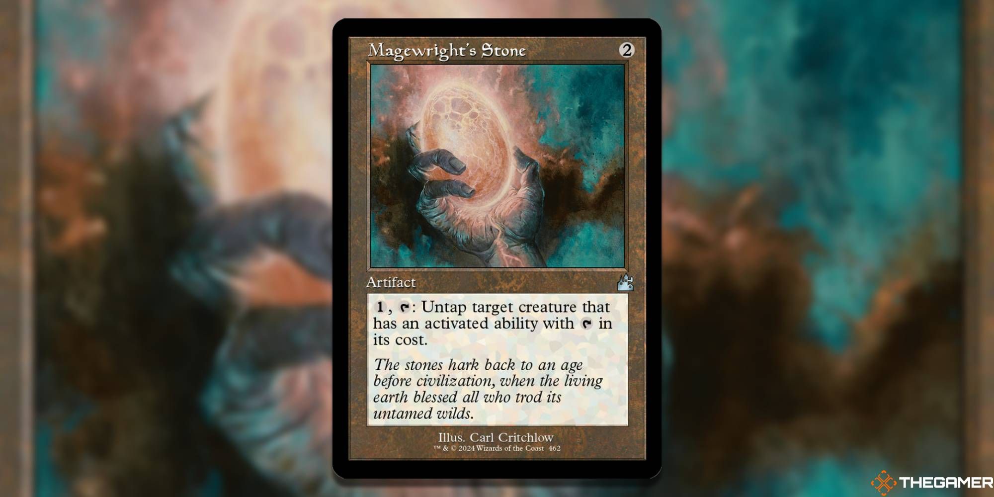 MTG Magewright's Stone-Karte und Kunsthintergrund