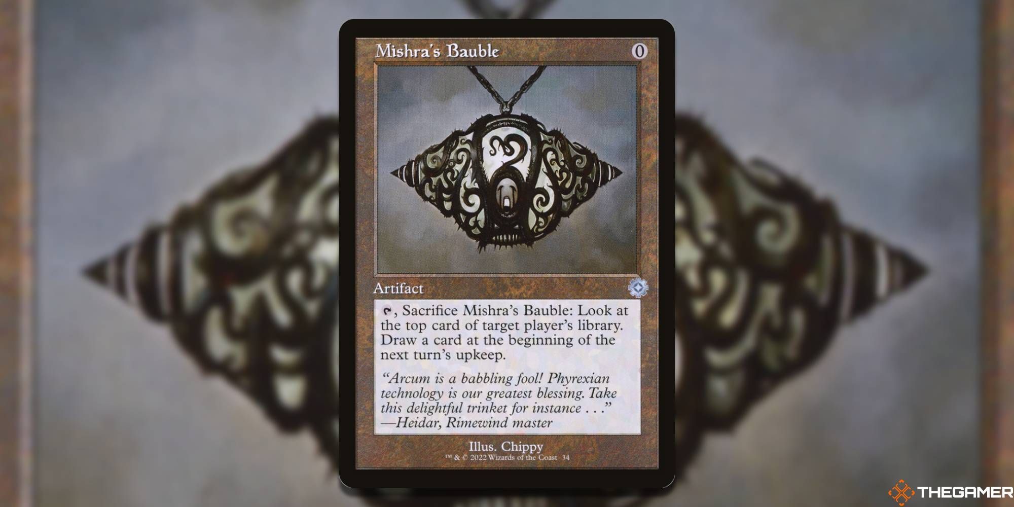 MTG Mishra's Bauble card and art background