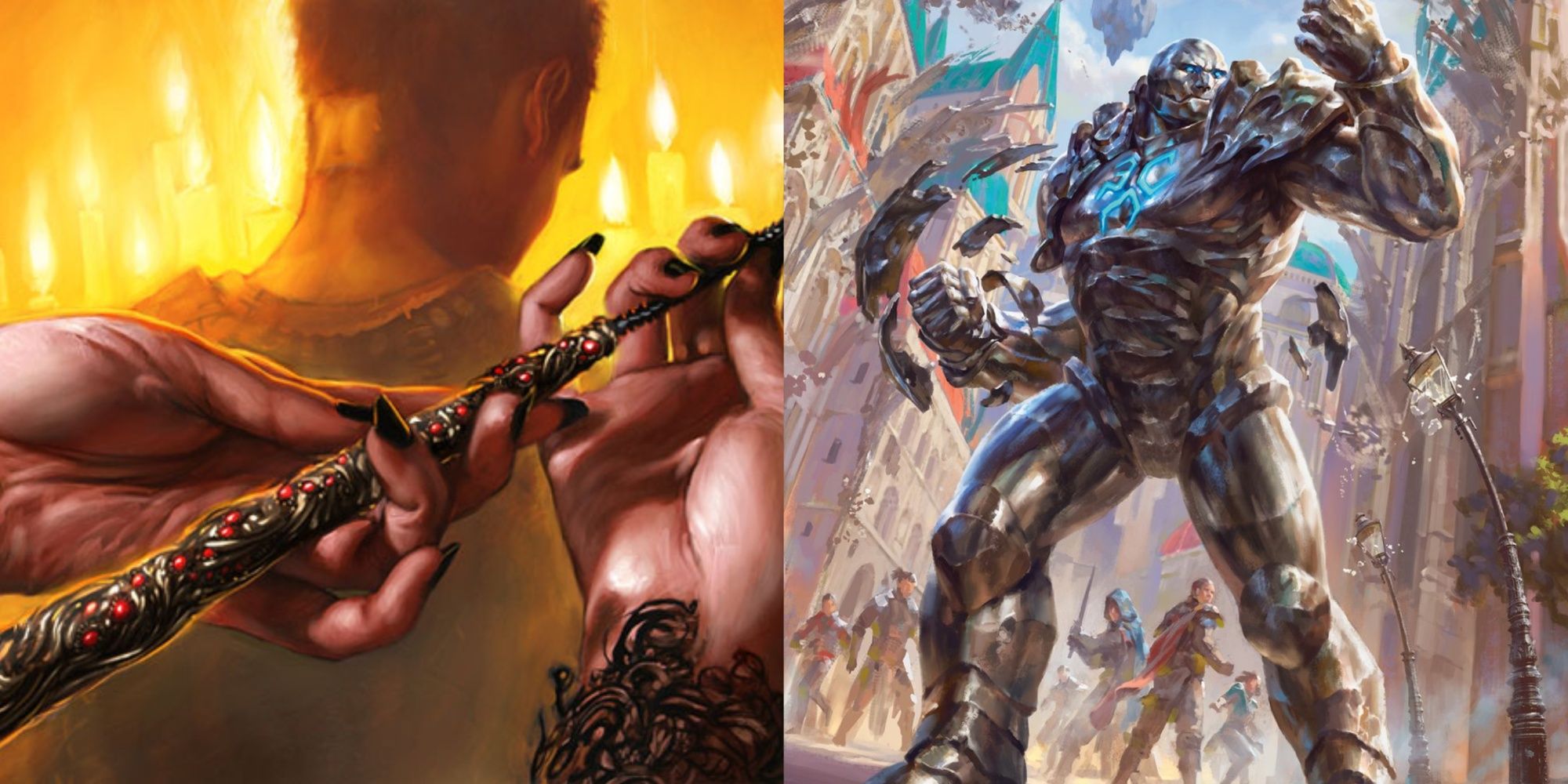 MTG Pithing Needle and Karn the great creator card art