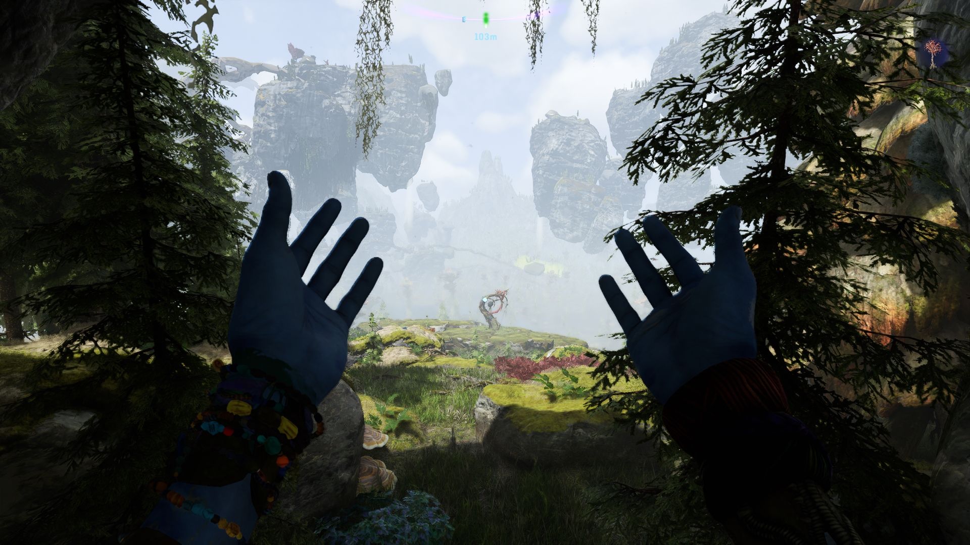Player sitting at the view point to see the Sarentu totem Avatar Frontiers of Pandora