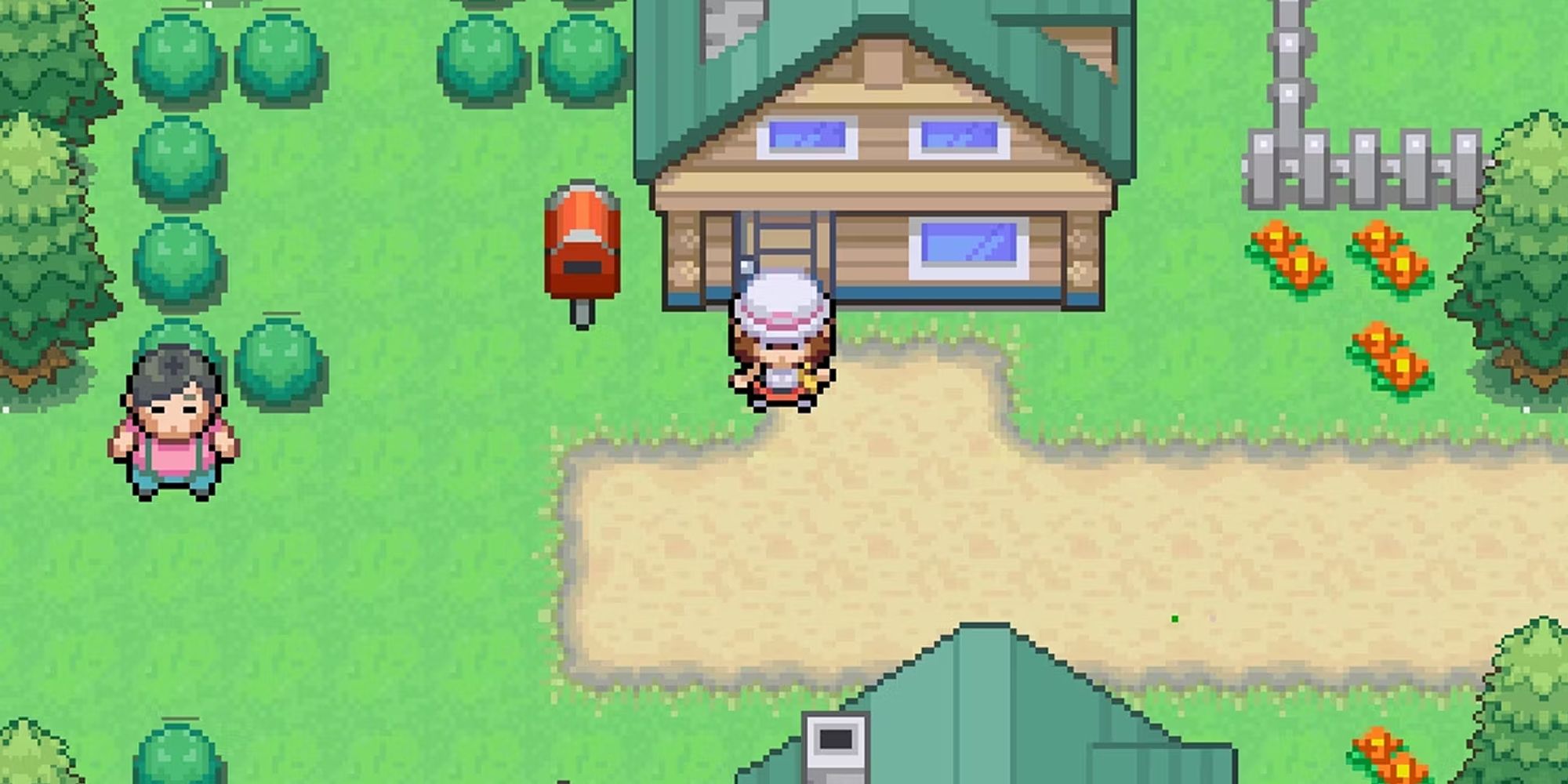 Pokemon Godra Trainer Outside A House