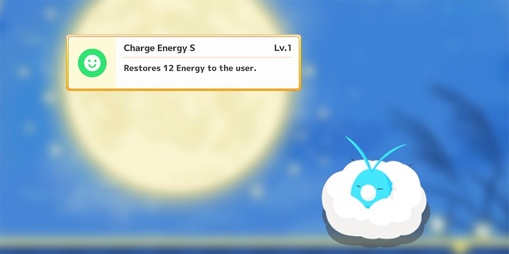 Pokemon-Schlaf-Hauptfähigkeits-Ladeenergie wird mit einem schlafenden Swablu angezeigt.
