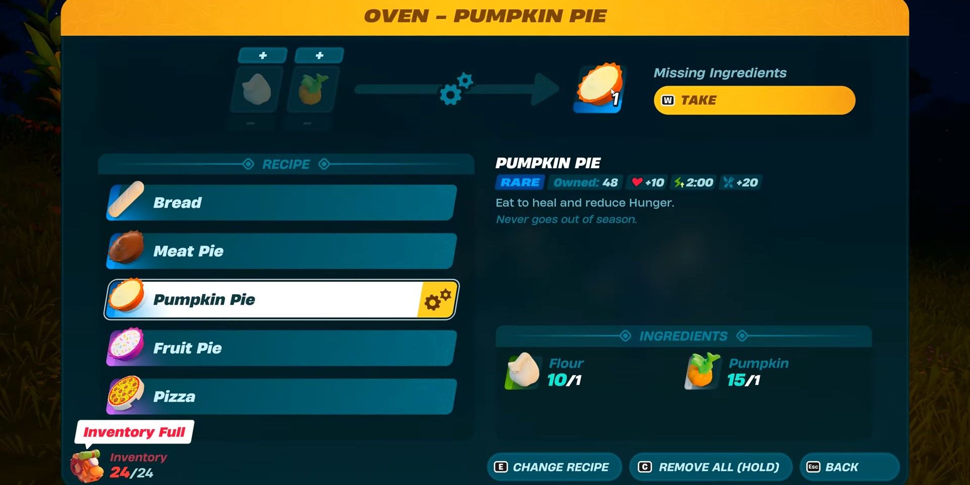 Pumpkin Pie in Lego Fortnite