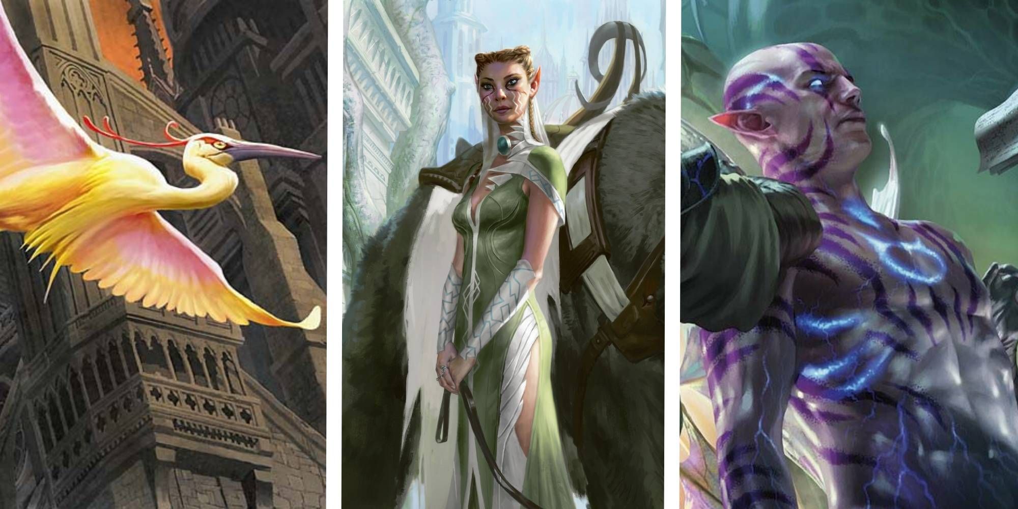 Ravnica Remastered Green Cards Freature Birds of Parasise, Yeva, and Guardian Project