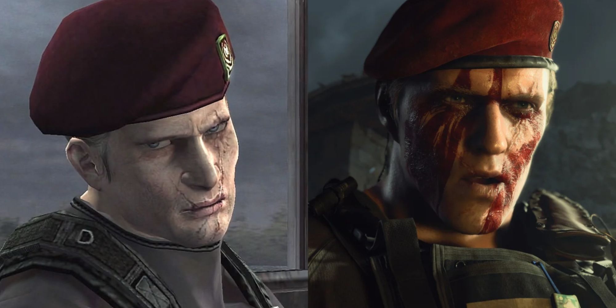 Resident Evil 4 Who Is Major Krauser Featured Split Image Original RE4 Krauser and Remake Krauser