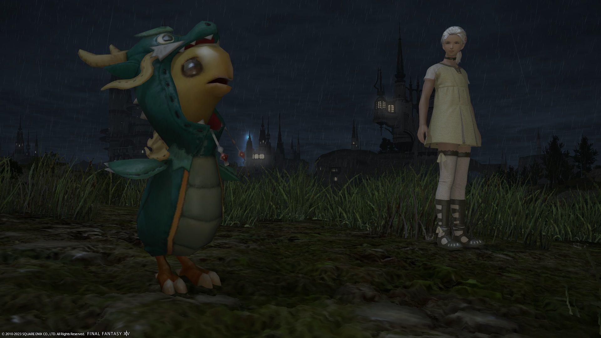 Ryunosuke minion and Sibly in Final Fantasy 14.