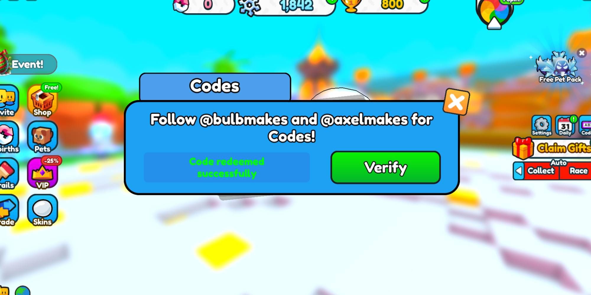 Snowball Roll Race Codes (April 2024) - Roblox