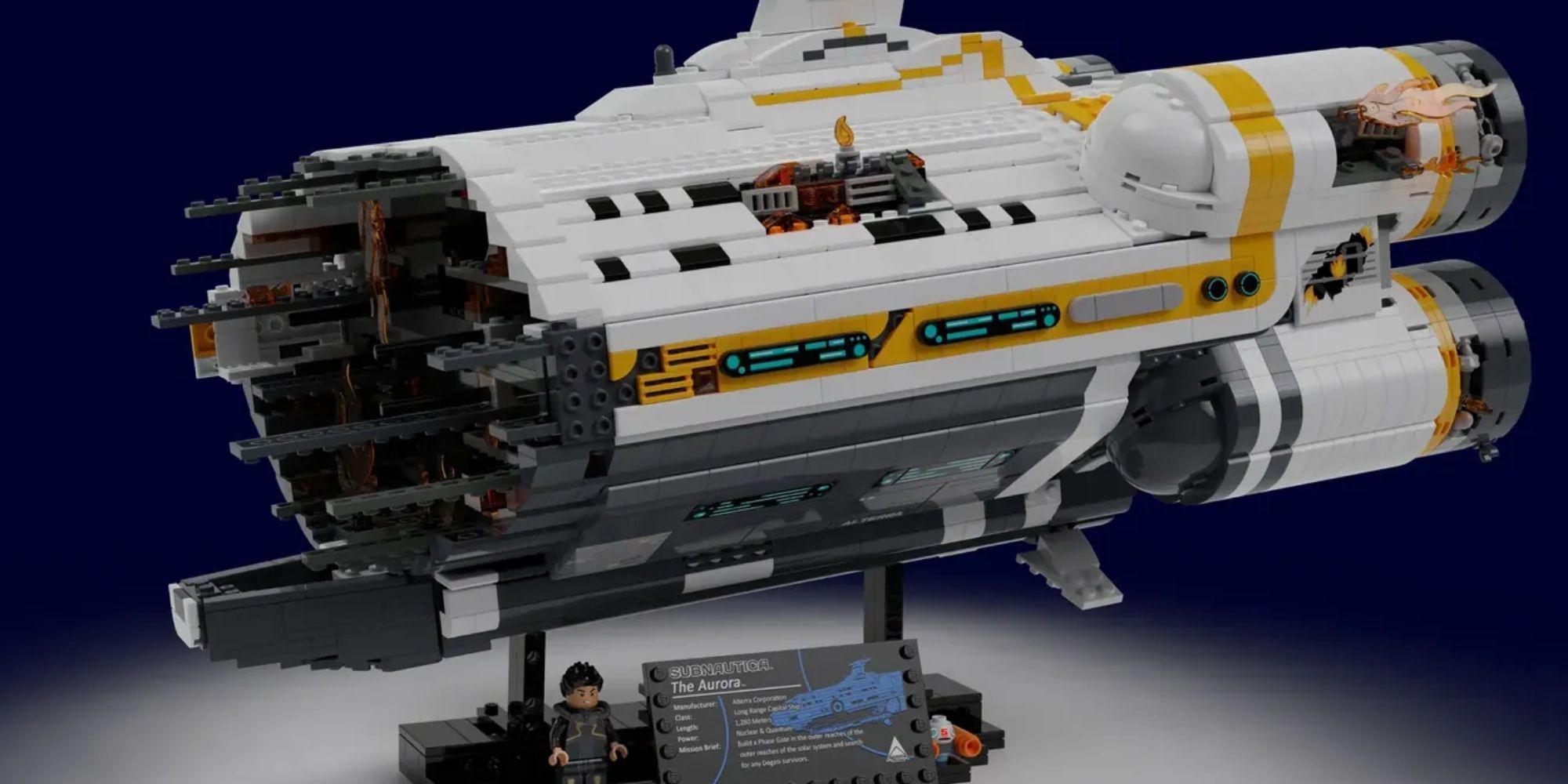A proposed Lego set of The Aurora from Subnautica