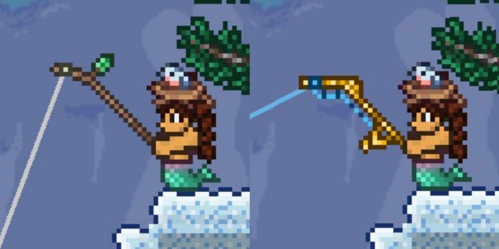 All/Best Terraria Fishing Rods Guide! (Fishing Pole Crafting, How to Use) 