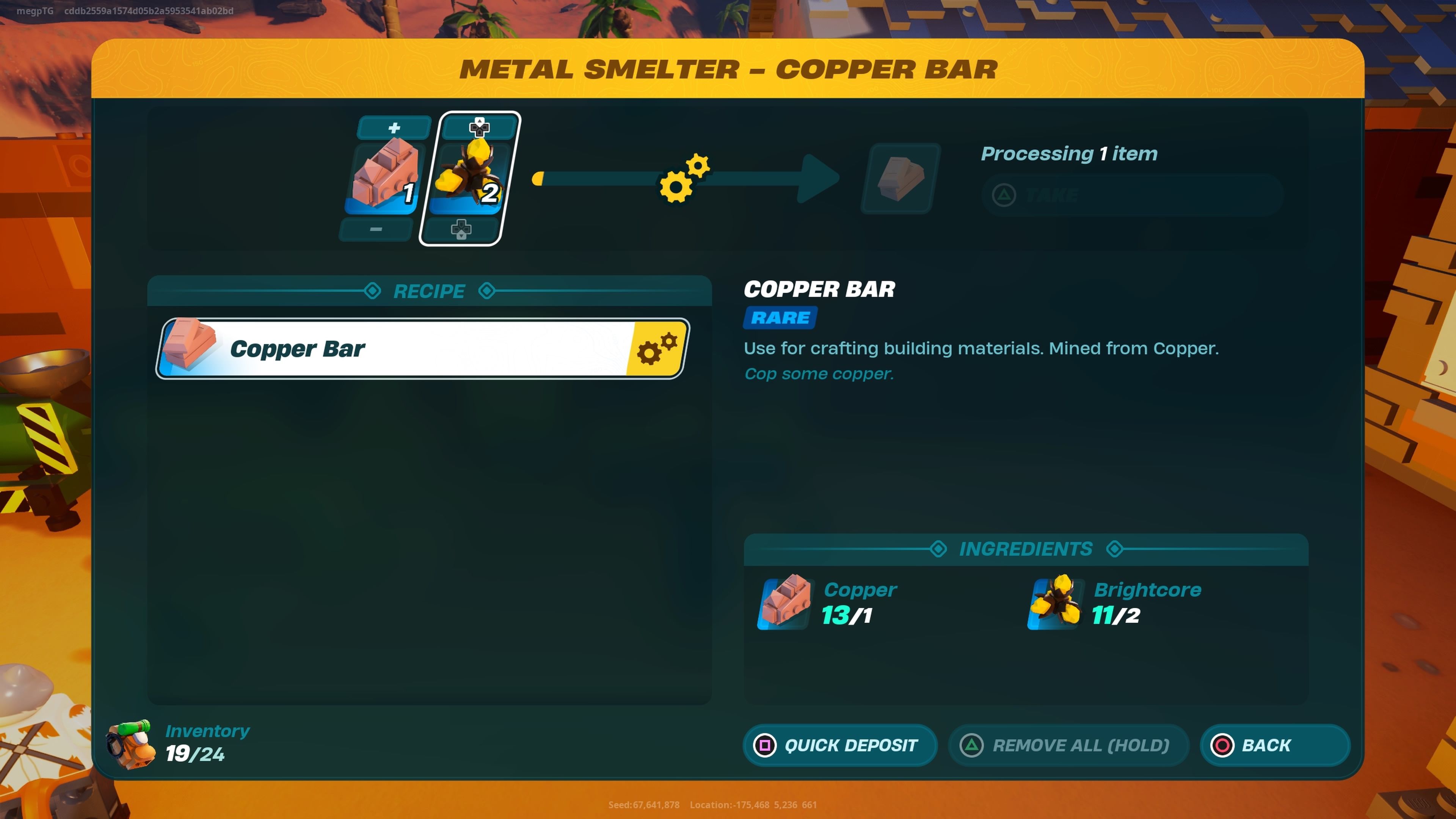 How To Find Copper And Turn It Into Copper Bars In Lego Fortnite