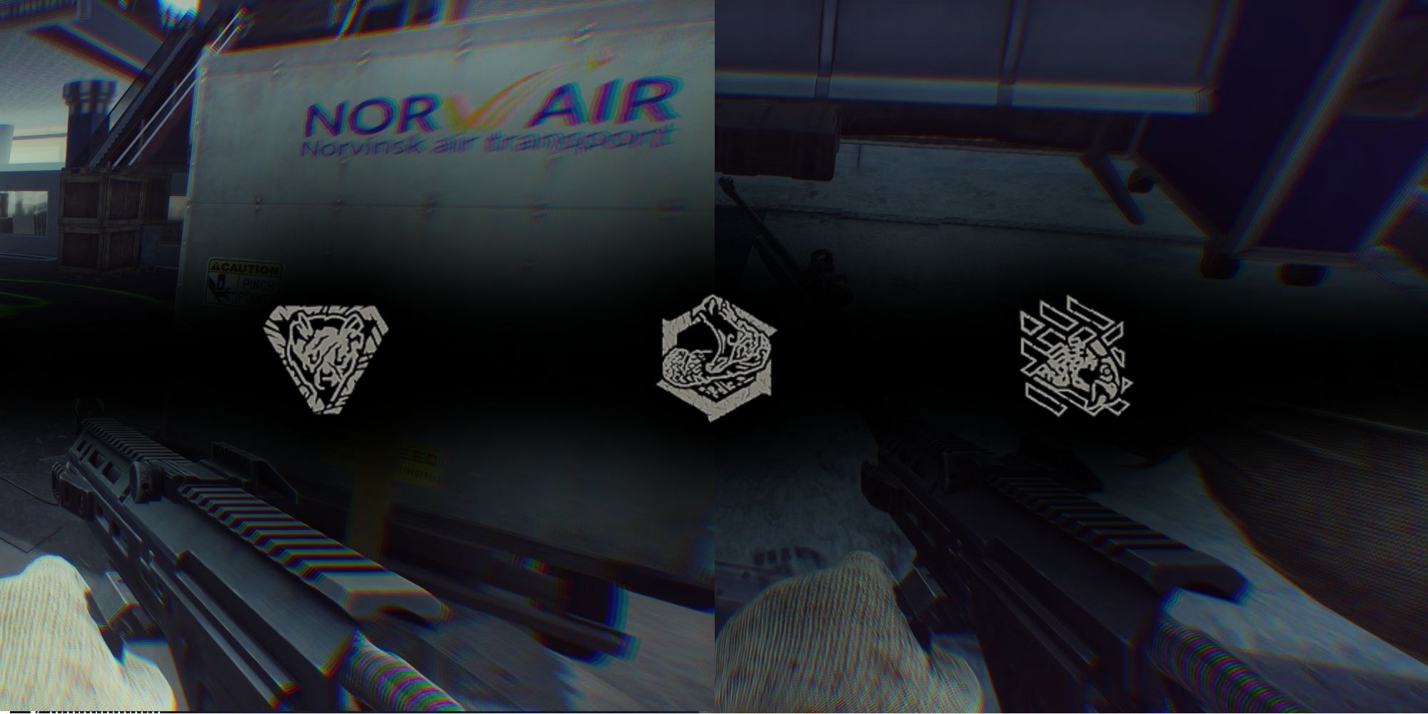 Three experience level icons over some Escape From Tarkov gameplay