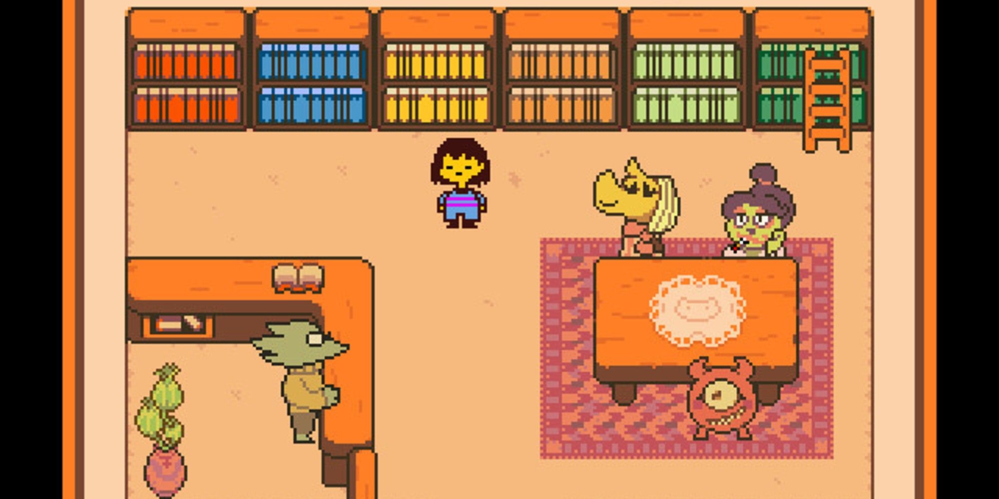 Stöbern Sie in einer Bibliothek mit anderen Charakteren. 