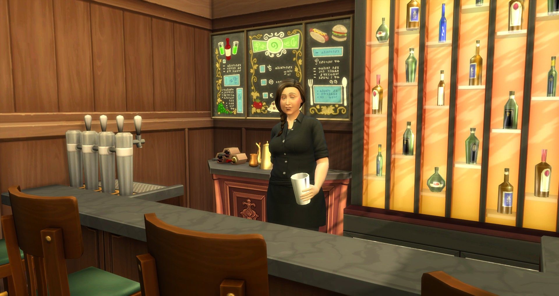 a sim bartending the sims 4 culinary career