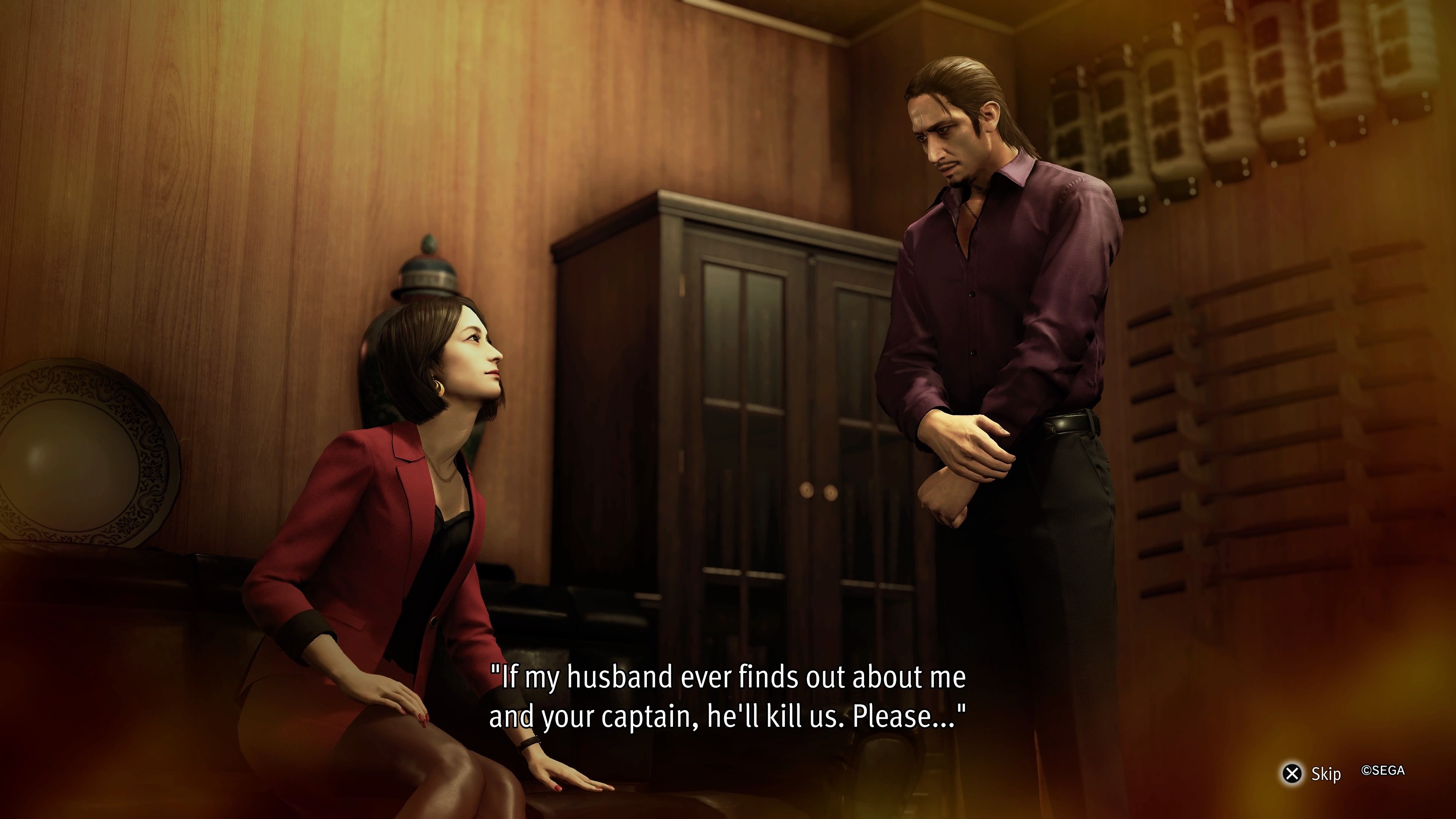 A young Yamai beside his family matriach in a flashback from Like a Dragon Infinite Wealth.