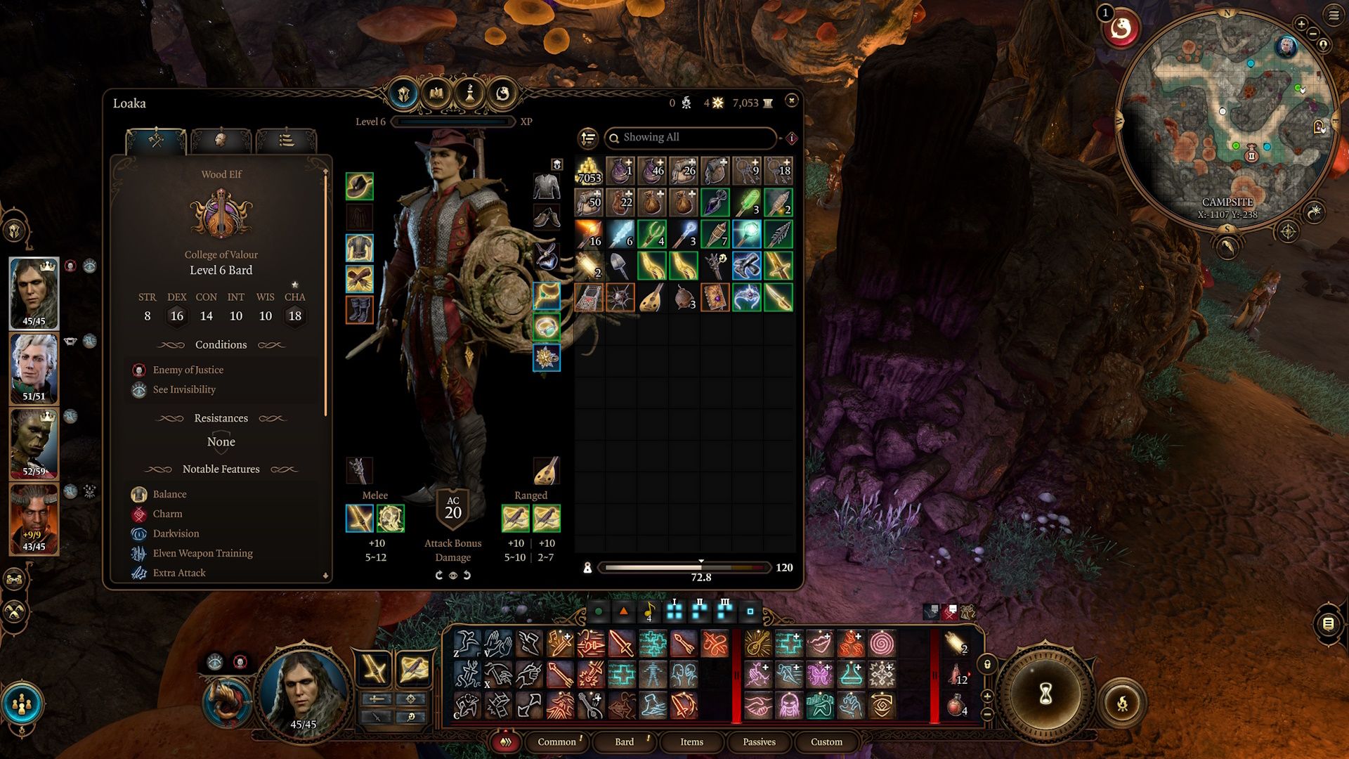 Best College Of Valour Bard Build In BG3   Baldur S Gate 3 College Of Valor Bard Inventory 