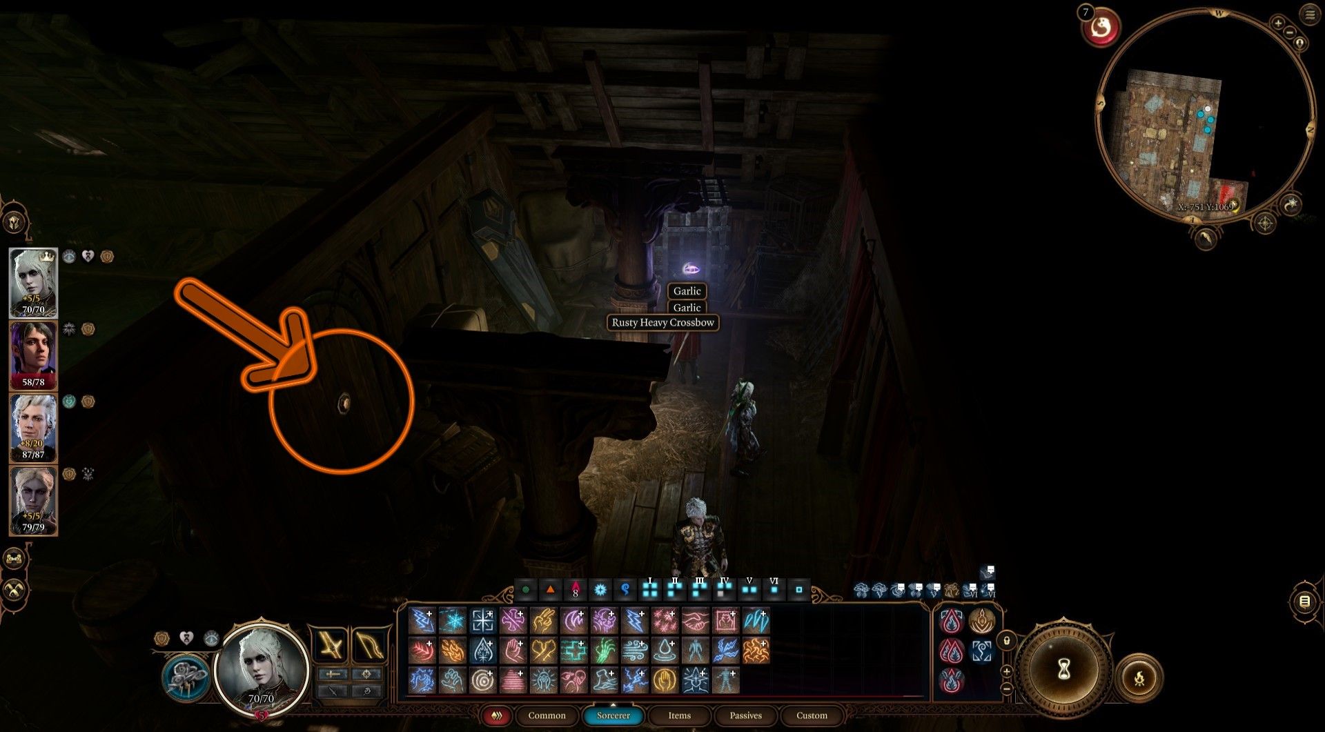 How To Use The Silver Key In Cazador S Palace In Baldur S Gate 3   Baldur S Gate 3 Szarr Attic Second Button 