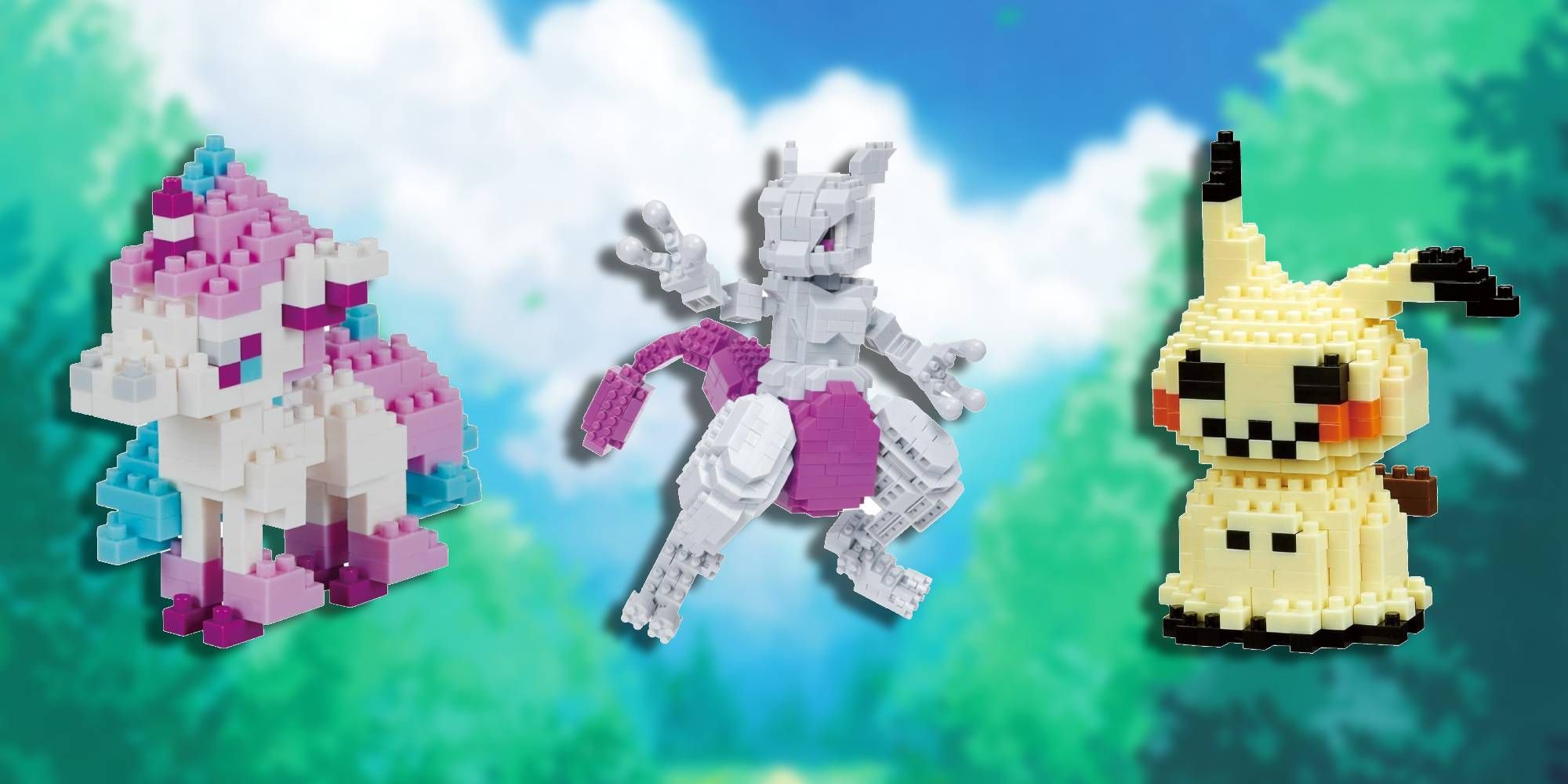 Best Pokemon Nanoblocks Galarian Ponyta, Mewtwo, and Mimikyu